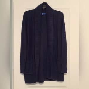 Apt. 9 Women's Sz M Long Sleeve Open Front Navy Blue Cardigan